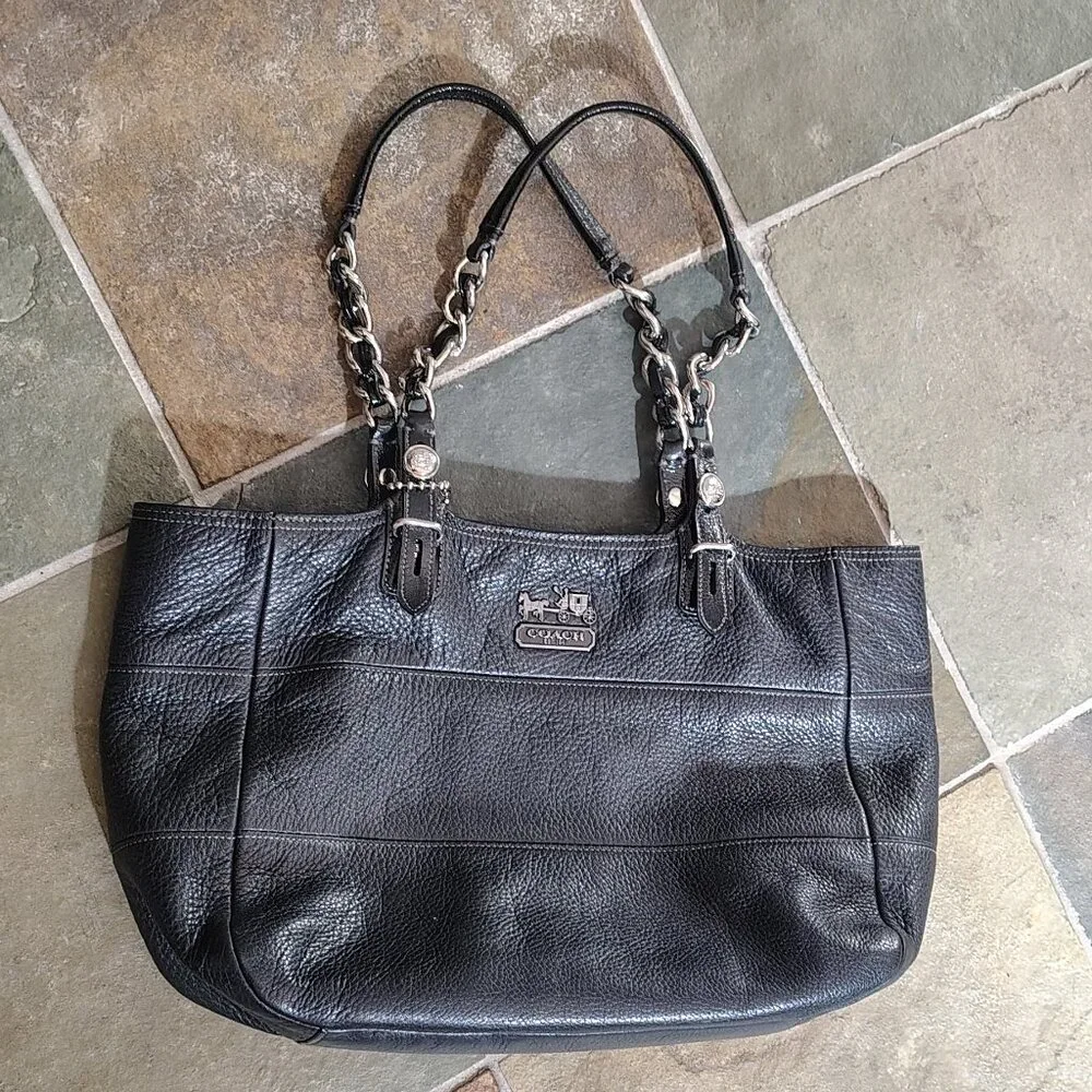 Coach Black Leather Y2K Bag